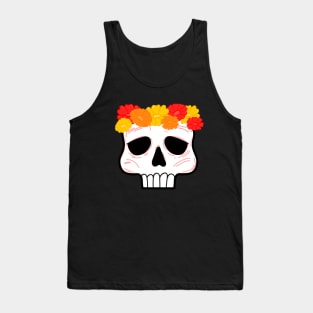 Skull with flower crown Tank Top